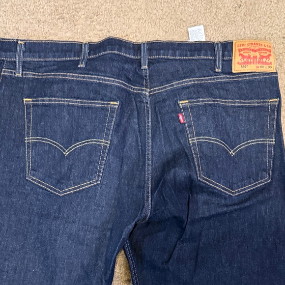 Levi's Other - Levi's 559 Men's Dark Indigo Straight Jeans 40x30